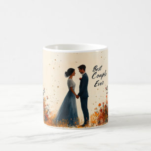 Caneca De Café Melhor Casal de Todos Romântico Casamento & Aniver