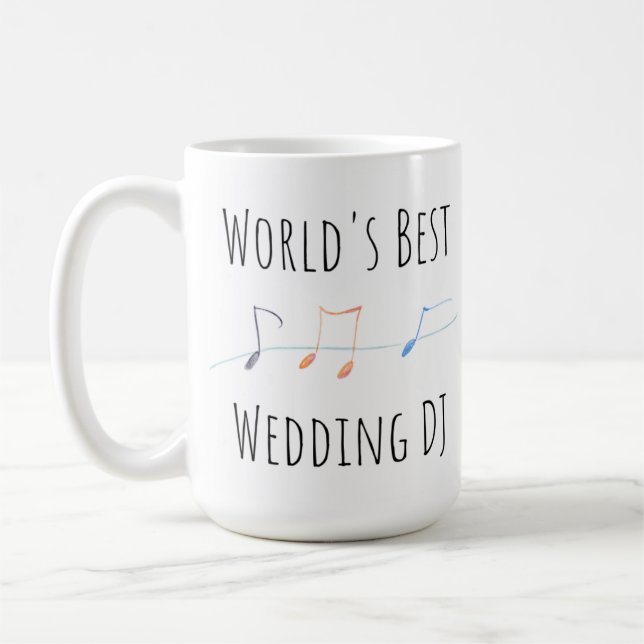 Caneca De Café Melhor Casamento DJ - Muito obrigado Café Mu (Esquerda)