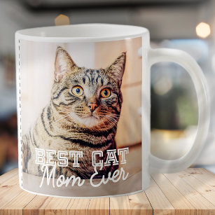 Caneca De Café Melhor Cat Mãe de Teve Foto Personalizada Moderna 