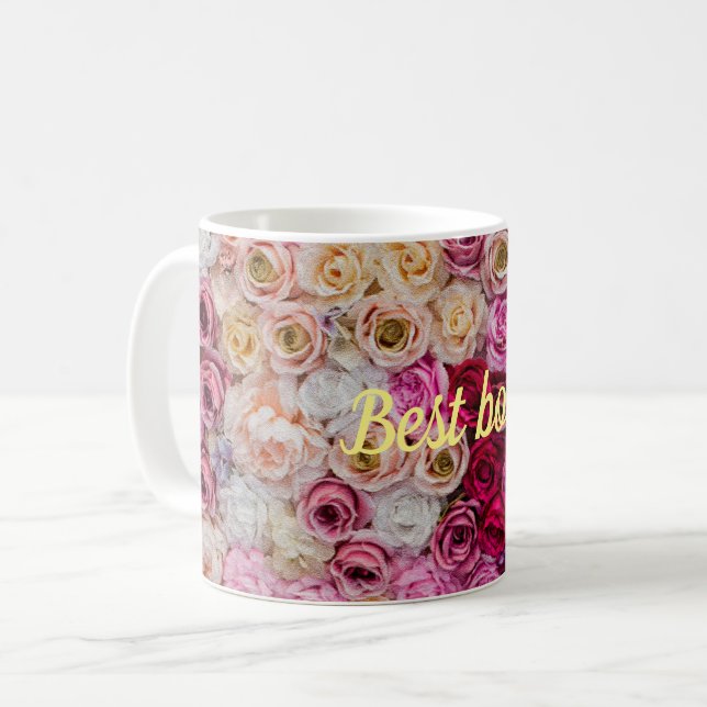 Caneca De Café Melhor chefe (Frente Esquerda)