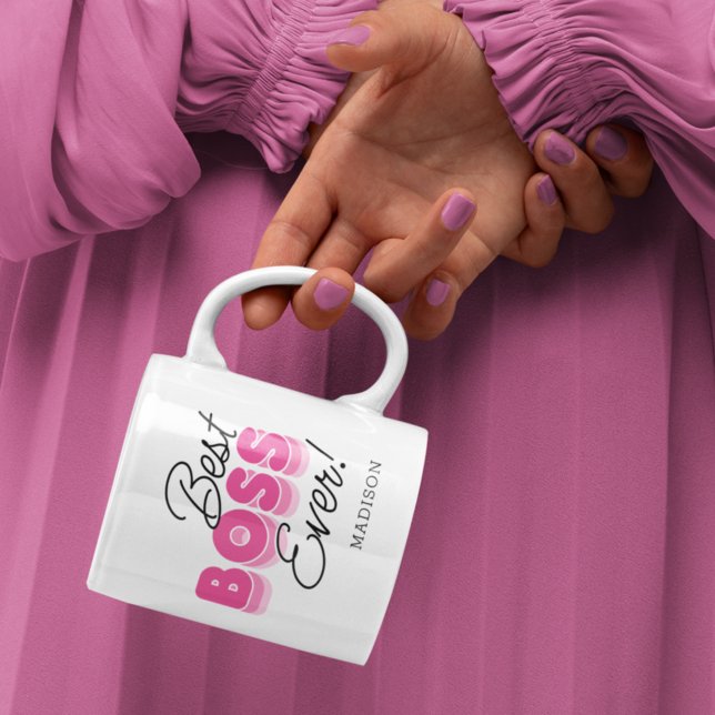 Caneca De Café Melhor Chefe Alguma Vez Coffee Mug (Criador carregado)