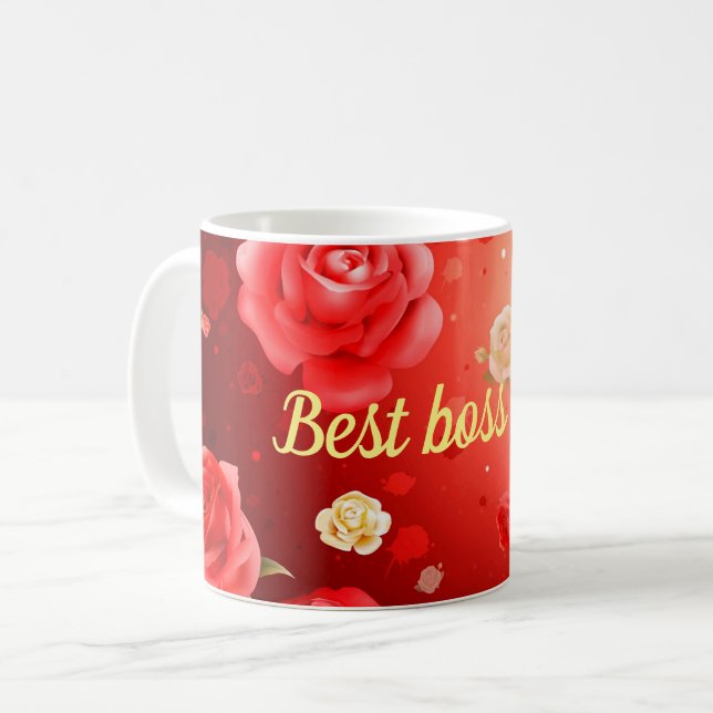 Caneca De Café Melhor chefe de sempre (Frente Esquerda)