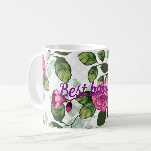 Caneca De Café Melhor chefe de sempre (Frente Esquerda)