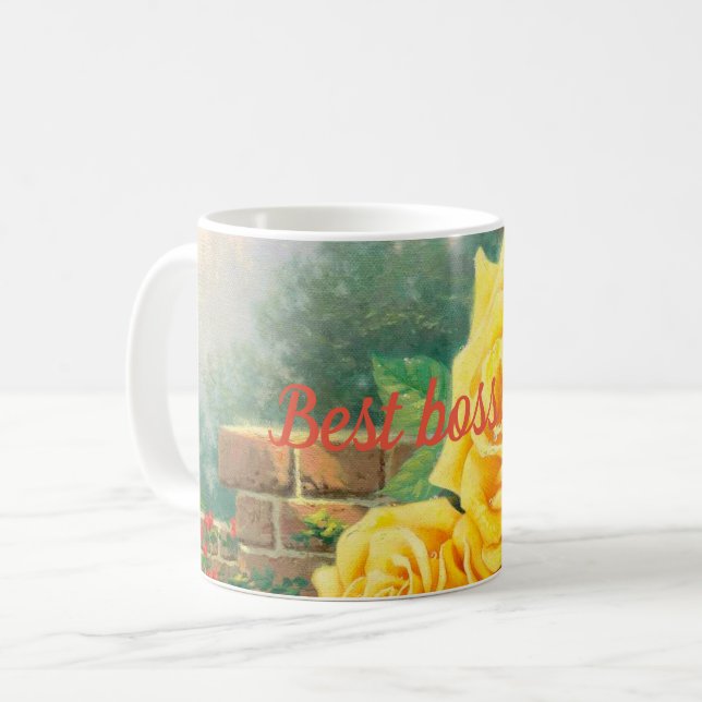 Caneca De Café Melhor chefe de sempre (Frente Esquerda)