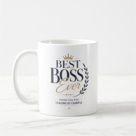 Caneca De Café Melhor Chefe de Todos os Tempos Obrigado