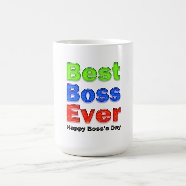 Caneca De Café Melhor Chefe do Dia dos Chefes (Centro)