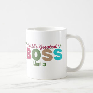 Caneca De Café Melhor Chefe do Mundo Colorido Personalizado
