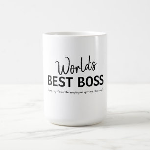 Caneca De Café Melhor Chefe do Mundo Presente Divertido