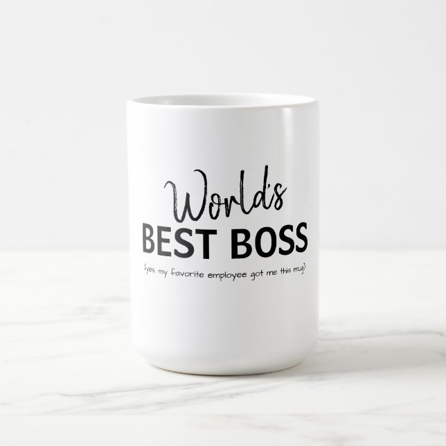 Caneca De Café Melhor Chefe do Mundo Presente Divertido (Centro)