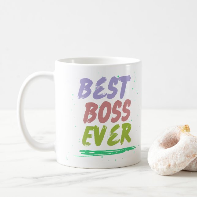 Caneca De Café Melhor Chefe Nunca (Com Donut)