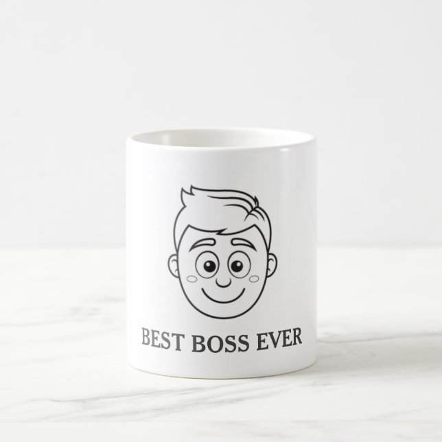 Caneca De Café Melhor chefe personalizável já (Centro)