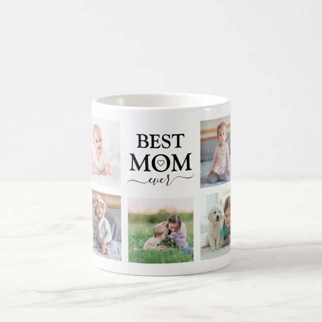 Caneca De Café Melhor Colagem de Fotografias da Família Nunca da  (Centro)