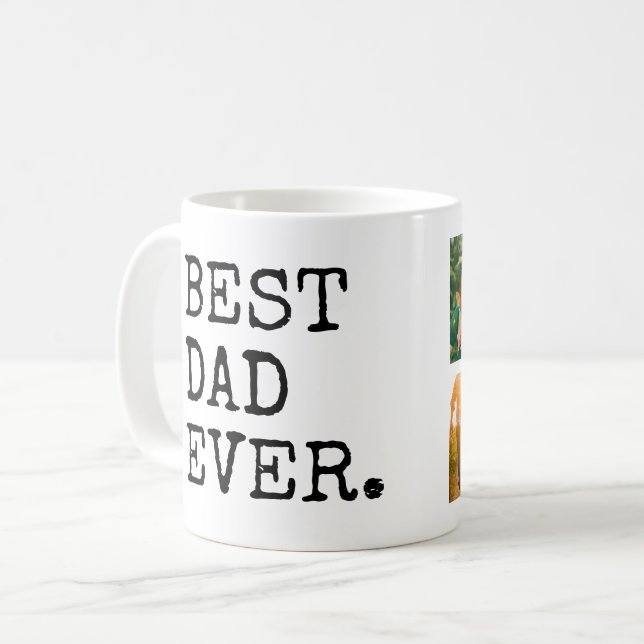 Caneca De Café Melhor Colagem de Fotografias do Pai Ever 4 (Frente Esquerda)