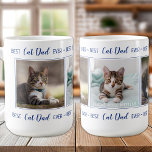 Caneca De Café Melhor Colagem de Fotografias Personalizada De 3 P<br><div class="desc">Melhor Pai De Gato ♡... Surpreenda seu Pai de Gato favorito seja seu aniversário, Dia de os pais ou Natal com esta super fofinha caneca personalizada. Personalize esta caneca de café com as suas 3 fotos favoritas do seu gato, empache-se em design, a foto central personaliza-se com nomes ou uma...</div>