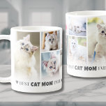 Caneca De Café Melhor Colagem de Fotos da Cat Mãe 8<br><div class="desc">A Melhor Gata Personalizada Mãe De 8 Fotos De Coffee Mug. Celebre o amor e a alegria de ser mãe de gato com esta caneca personalizada, projetada para mostrar suas memórias felinas favoritas. Apresentando uma colagem de oito fotos — perfeita para fotos adoráveis de seu(s) gato(s) ou momentos dela com...</div>