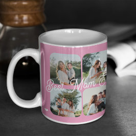Caneca De Café Melhor Colagem de Fotos da Mãe Ever 7 personalizad