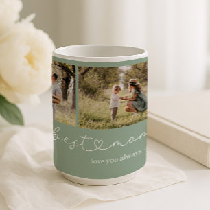 Caneca De Café Melhor Colagem de Fotos da Mamãe