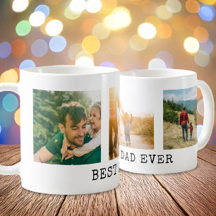 Caneca De Café Melhor Colagem de Fotos do Pai Nunca