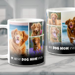 Caneca De Café Melhor Colagem de Fotos Mãe 8<br><div class="desc">Melhor Cachorro Personalizado Mãe De 8 Fotos De Coffee Mug. Esta caneca personalizada é o presente perfeito para a orgulhosa mãe de cão em sua vida, celebrando seu vínculo especial com seu(s) amigo(s) peludo. Apresentando uma colagem de oito fotos valiosas, esta caneca captura momentos favoritos para um lembrete emocionante com...</div>