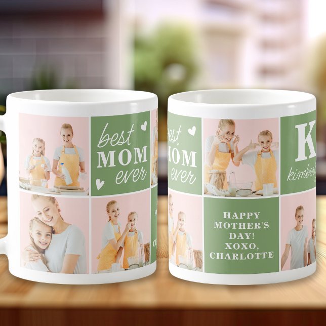Caneca De Café Melhor Colagem de Fotos Personalizada 7 do MOM do  (Criador carregado)