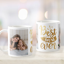 Caneca De Café Melhor Colagem de Fotos Personalizada da Mãe