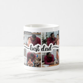 Caneca De Café Melhor Colagem de Fotos Personalizada do Pai 4