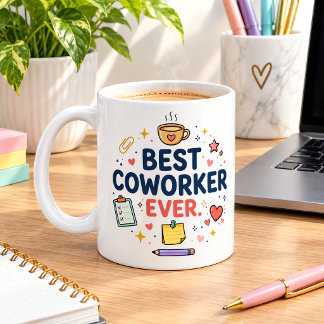 Caneca De Café Melhor Colega de Trabalho Engraçado Apreciação no