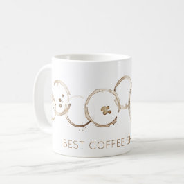 Caneca De Café MELHOR COMPRO DE CAFÉ JÁ Coffee Rings Brown White