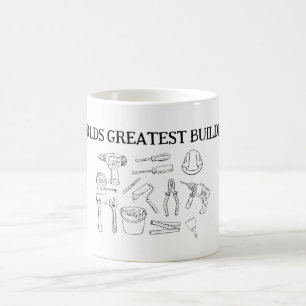 Caneca De Café Melhor Construtor de Mundos já