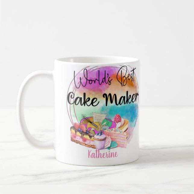 Caneca De Café Melhor Criador de Bolo do Mundo (Esquerda)