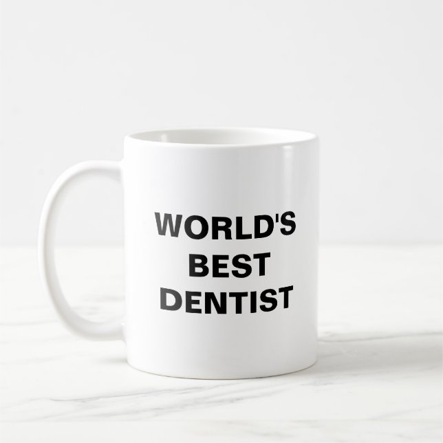 Caneca De Café Melhor dentista do mundo (Esquerda)