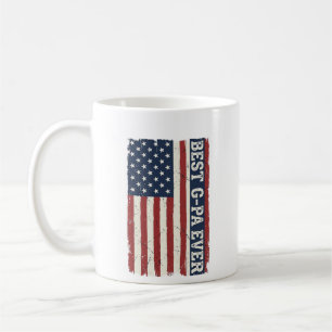 Caneca De Café Melhor Desenho de Camisa Vintage da Bandeira Patri