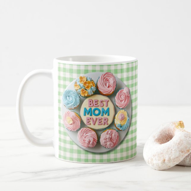 Caneca De Café MELHOR Design Cupcake MOM NUNCA (Com Donut)