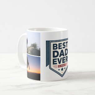 Caneca De Café Melhor Design de Colagem de Fotos de Pai de Todos