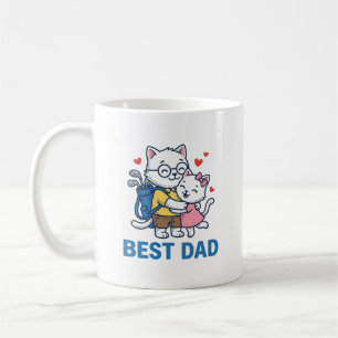 Caneca De Café Melhor Design de Vetor Fofo de Abraço de Gato de G