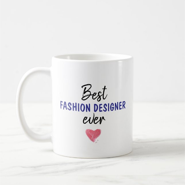 Caneca De Café Melhor Designer De Moda De Todos Os Dias (Esquerda)