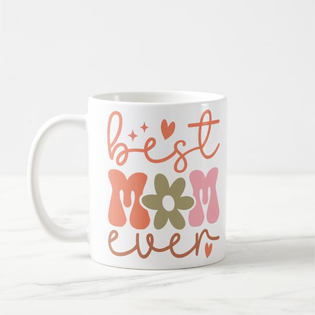 Caneca De Café Melhor Dia de as mães Da Mãe (Esquerda)