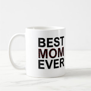 Caneca De Café Melhor Dia de as mães da Mãe com Corações Verm