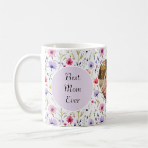 Caneca De Café Melhor Dia de as mães de Fotografia Floral de Flor