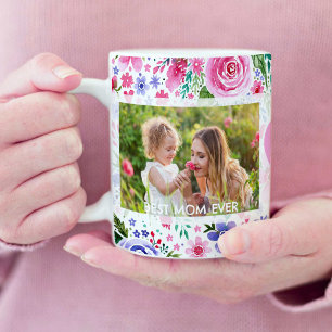 Caneca De Café Melhor Dia de as mães de Manutenção de Fotografias
