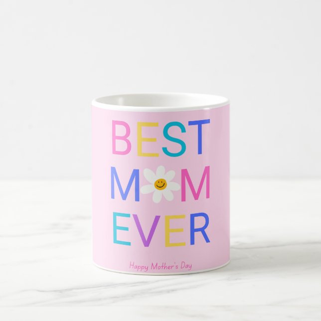 Caneca De Café Melhor Dia de as mães Feliz de Mãe (Centro)