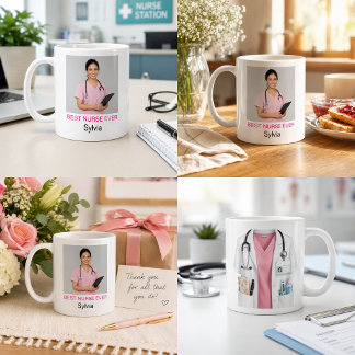 Caneca De Café Melhor Enfermeira de Todos os Tempos Foto Personal