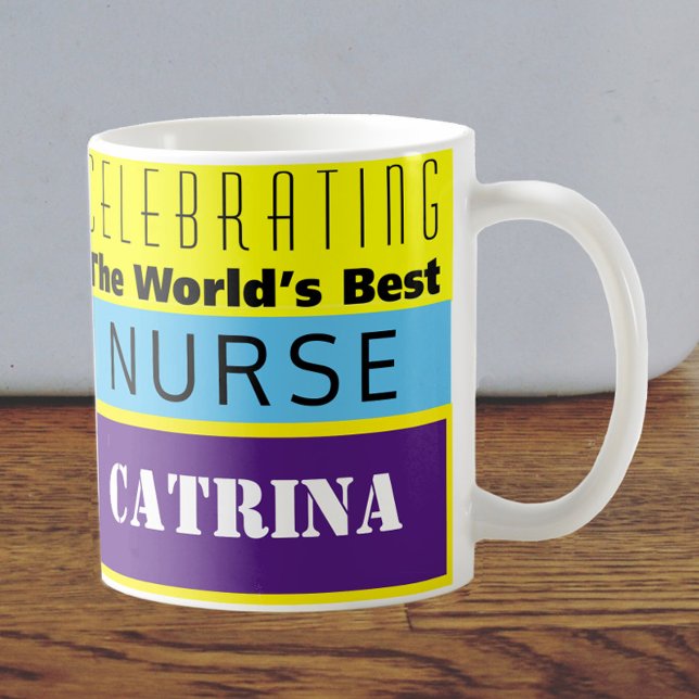 Caneca De Café Melhor Enfermeira do Mundo (Criador carregado)