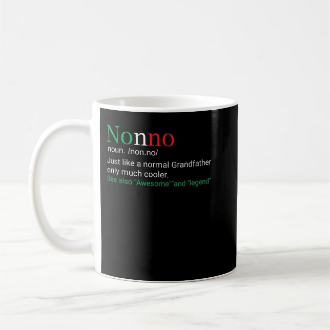 Caneca De Café Melhor Engraçado, Não-Italiano Avô Definição Gi (Esquerda)