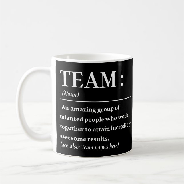 Caneca De Café Melhor equipe de definição de equipe de sempre (Esquerda)
