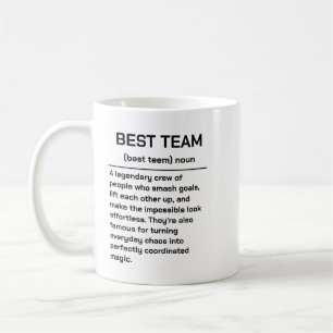 Caneca De Café Melhor Equipe de Todos os Tempos Agradecimento D