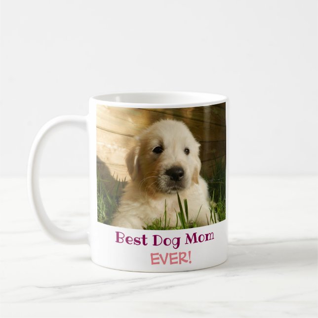 Caneca De Café Melhor Foto De Cachorro Mãe De Pet (Esquerda)