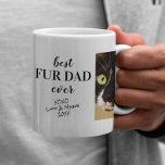 Caneca De Café Melhor Foto de Pai Pele<br><div class="desc">Celebrar o melhor pai de pelo de todos os tempos com esta caneca personalizada. Você pode facilmente adicionar duas fotos de seus animais de estimação e seus nomes e ano.</div>