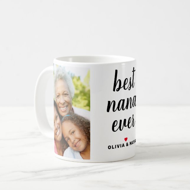 Caneca De Café Melhor Foto do Dia de as mães Personalizado Nana N (Frente Esquerda)