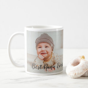 Caneca De Café Melhor Fotografia Nana Ever Cute com Tipografia